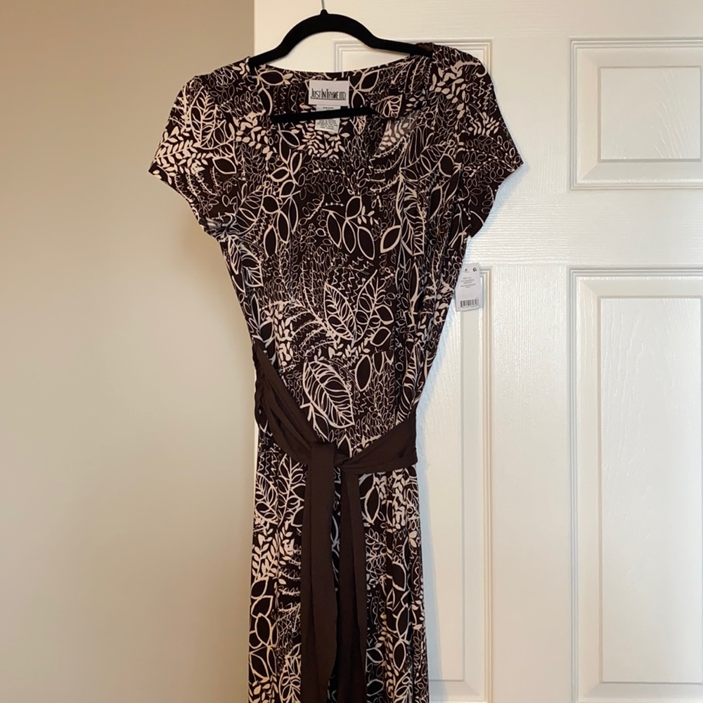 Brown spring dress